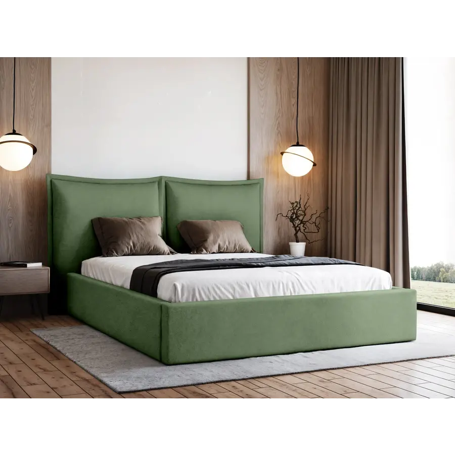 Werona 180 x 200 cm Gestoffeerd Bed Bosgroen Werona 180 x 200 cm Gestoffeerd Bed Bosgroen