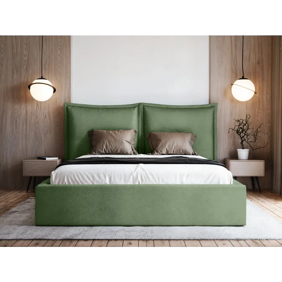 Werona 180 x 200 cm Gestoffeerd Bed Bosgroen Werona 180 x 200 cm Gestoffeerd Bed Bosgroen