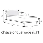 Edvin Chaise Longue 115 x 171 cm Rechts/Links