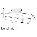 Edvin Bench 166 cm Links/Rechts Edvin Bench 166 cm Links/Rechts