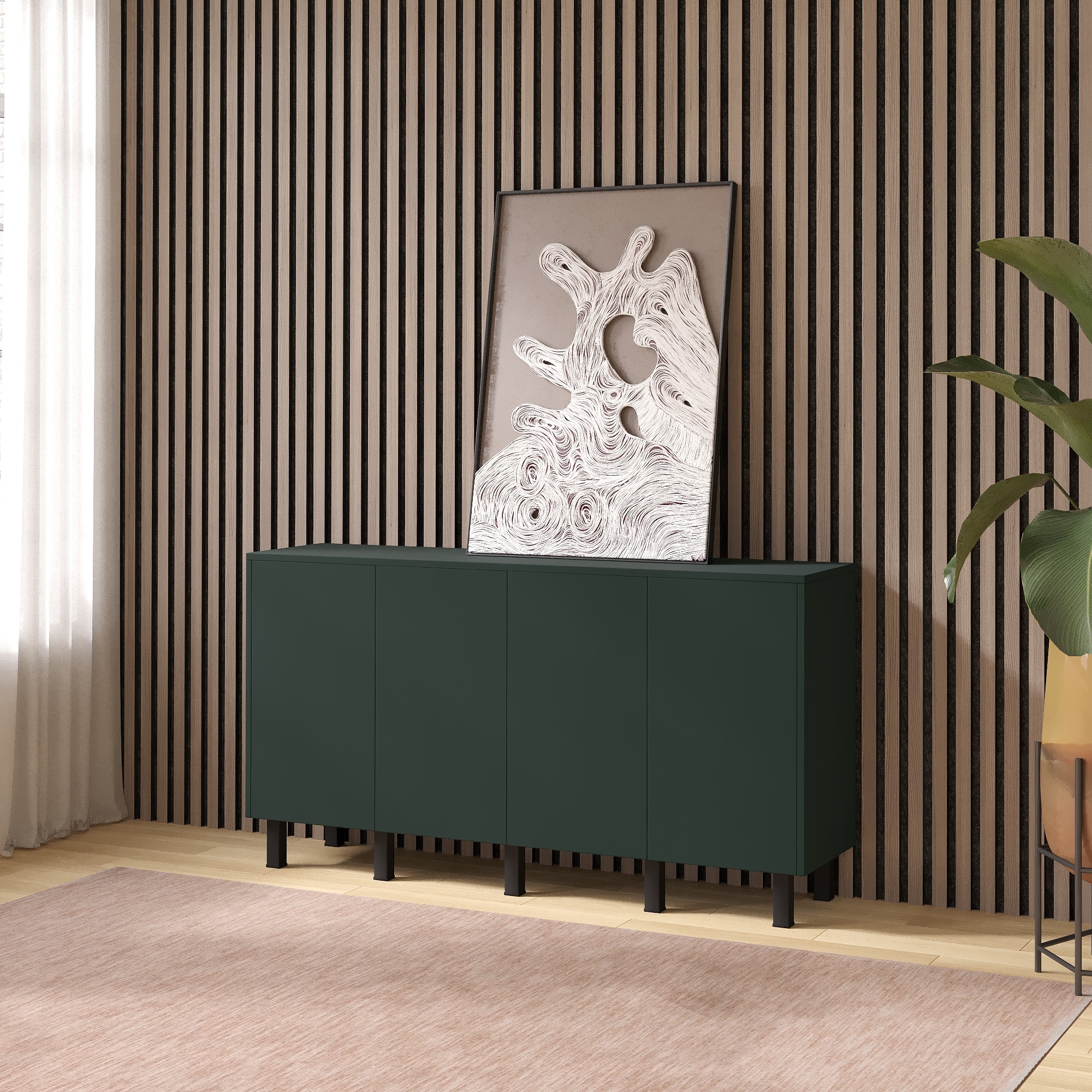 Artego Design Soft Pro Ayaya 163 cm Dressoir Groen