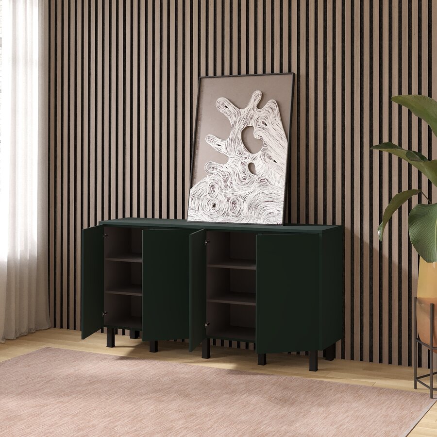 Soft Pro Ayaya 163 cm Dressoir Groen Soft Pro Ayaya 163 cm Dressoir Groen