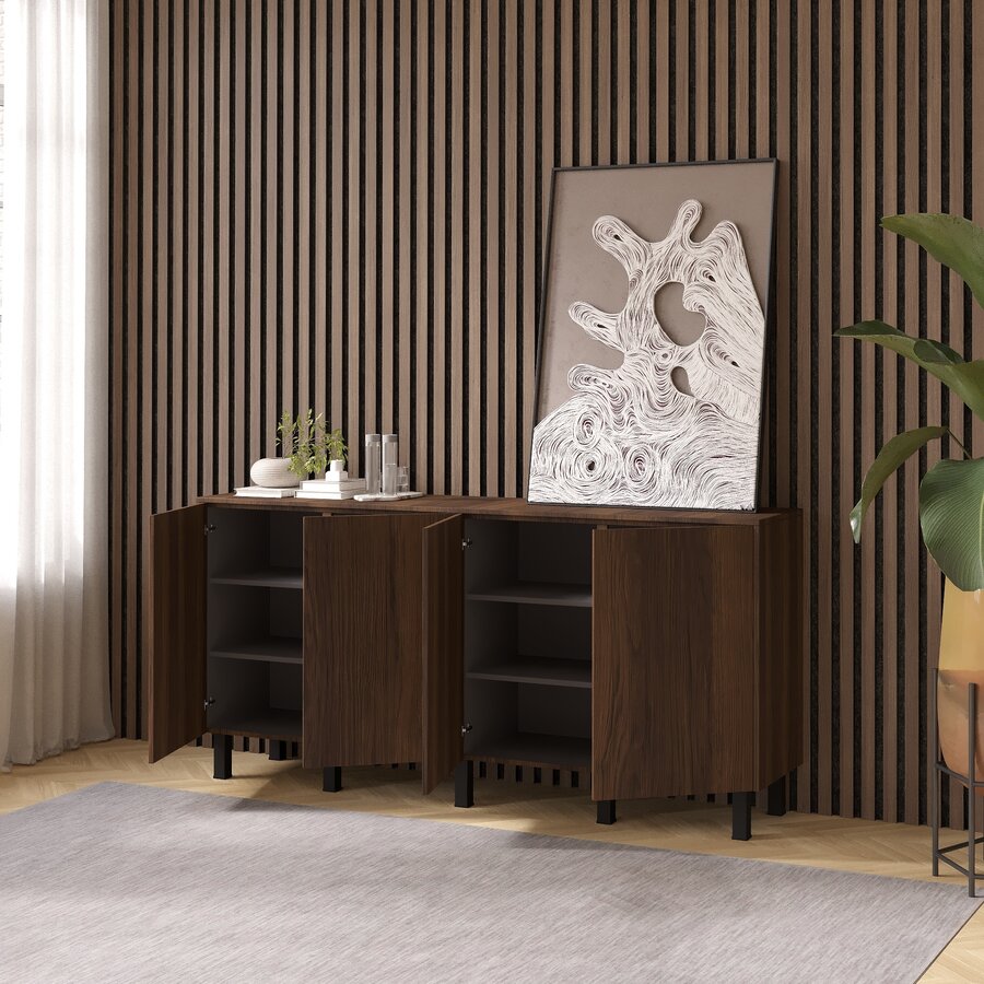 Trentino Ayaya 183 cm Dressoir Walnoot Trentino Ayaya 183 cm Dressoir Walnoot
