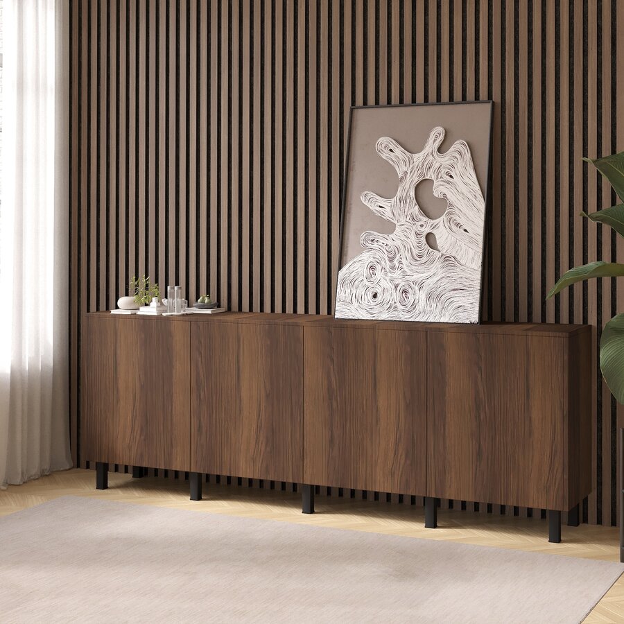 Trentino Ayaya 243 cm Dressoir Walnoot Trentino Ayaya 243 cm Dressoir Walnoot