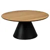Yde Ronde Salontafel Eiken / Zwart Ø85 cm