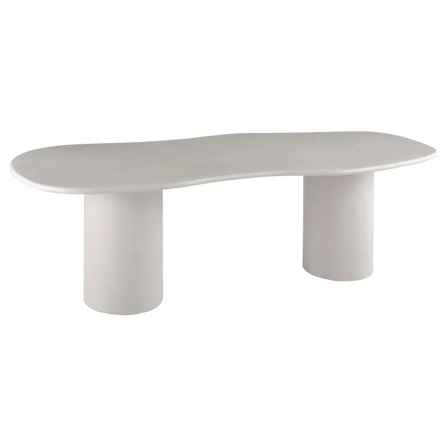 Maranola 240 cm Eettafel Lichtgrijs Organisch Maranola 240 cm Eettafel Lichtgrijs Organisch