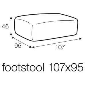 Emily Voetstoel 107 x 95 cm