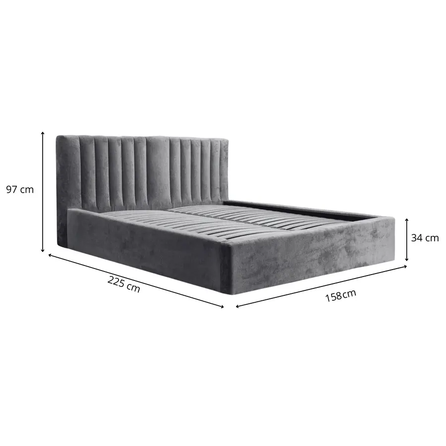 Vegas VI 140 x 200 cm Gestoffeerd Bed Creme