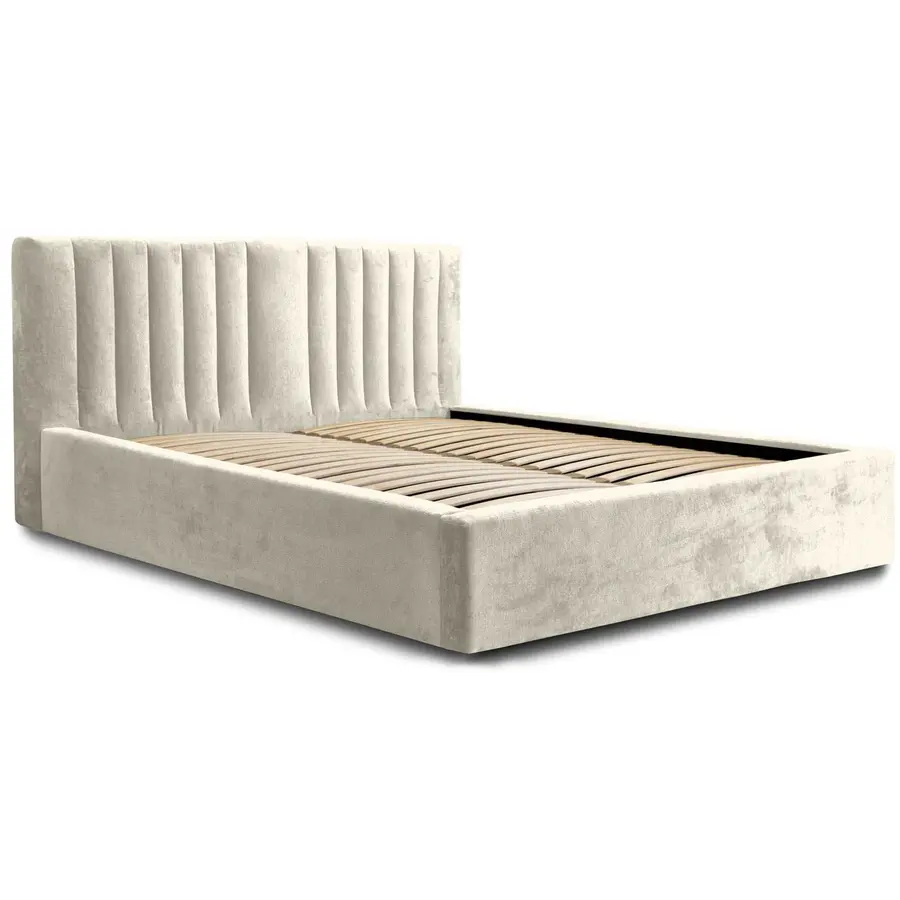 Vegas VI 140 x 200 cm Gestoffeerd Bed Creme