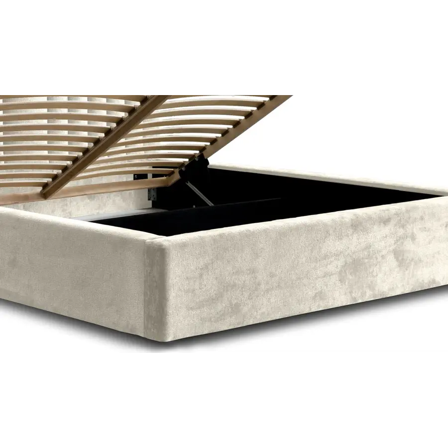 Vegas VI 140 x 200 cm Gestoffeerd Bed Creme