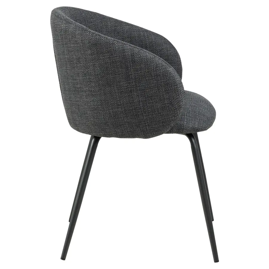 Nora Eetkamerstoel met Armleuning Donkergrijs Nora Eetkamerstoel met Armleuning Donkergrijs