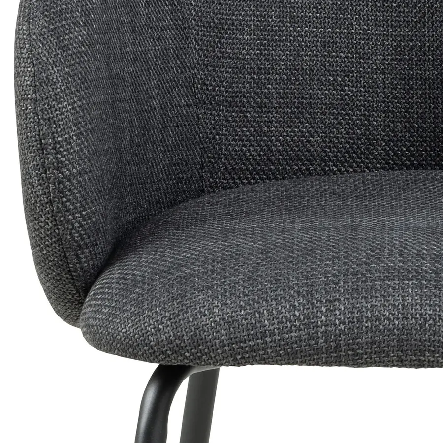 Nora Eetkamerstoel met Armleuning Donkergrijs Nora Eetkamerstoel met Armleuning Donkergrijs