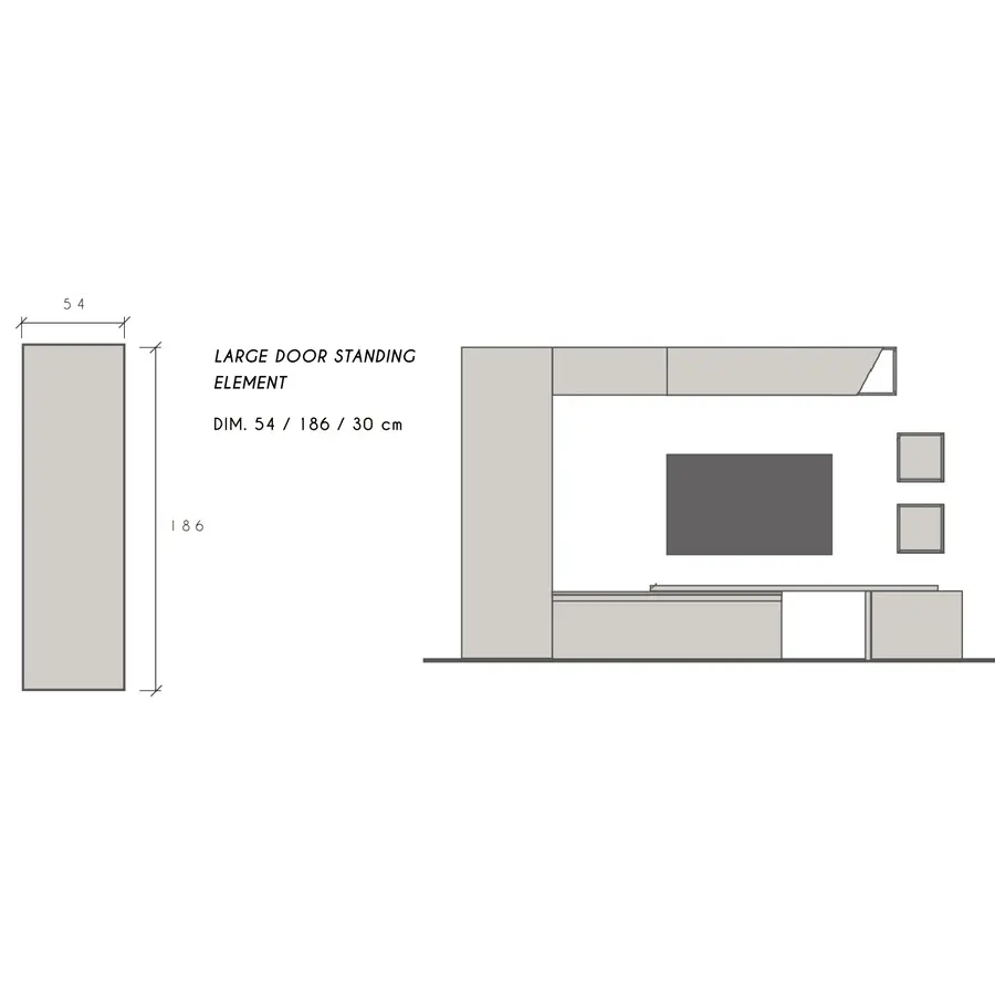 Infinity 2.0 Breed Staande Kolomkast Cashmere Infinity 2.0 Breed Staande Kolomkast Cashmere