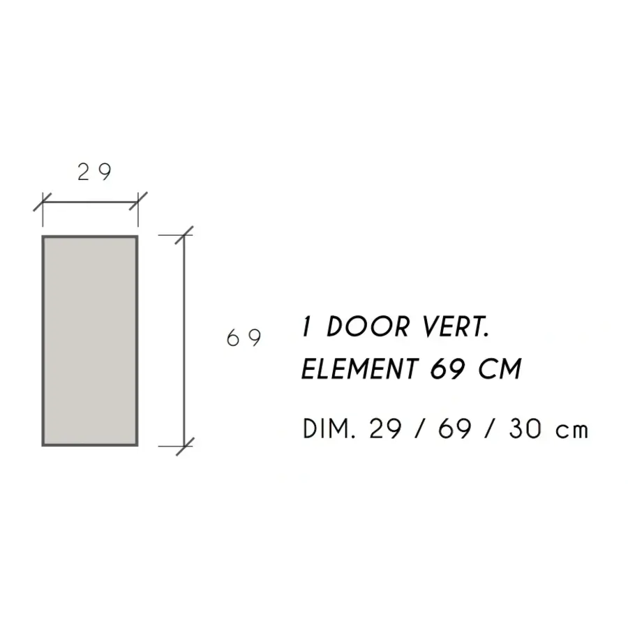 Infinity 2.0 Verticaal 69 cm Wandmeubel Cashmere Infinity 2.0 Verticaal 69 cm Wandmeubel Cashmere