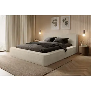 Trae Mobler Ajsza 160 x 200 cm Gestoffeerd Bed Beige