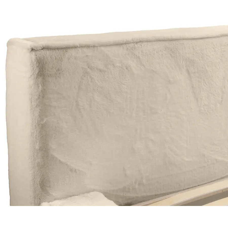 Ajsza 140 x 200 cm Gestoffeerd Bed Beige