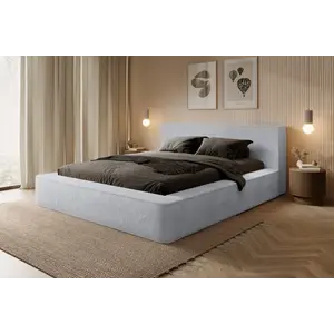 Trae Mobler Ajsza 180 x 200 cm Gestoffeerd Bed Lichtgrijs