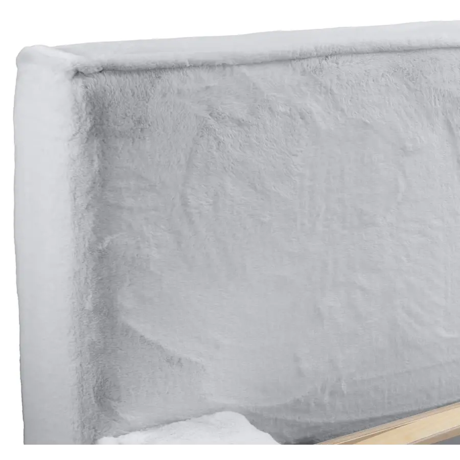 Ajsza 140 x 200 cm Gestoffeerd Bed Lichtgrijs Ajsza 140 x 200 cm Gestoffeerd Bed Lichtgrijs