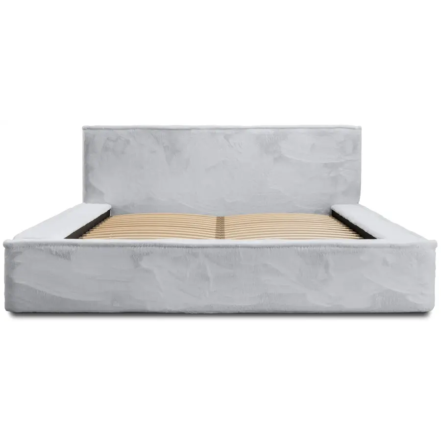 Ajsza 140 x 200 cm Gestoffeerd Bed Lichtgrijs Ajsza 140 x 200 cm Gestoffeerd Bed Lichtgrijs