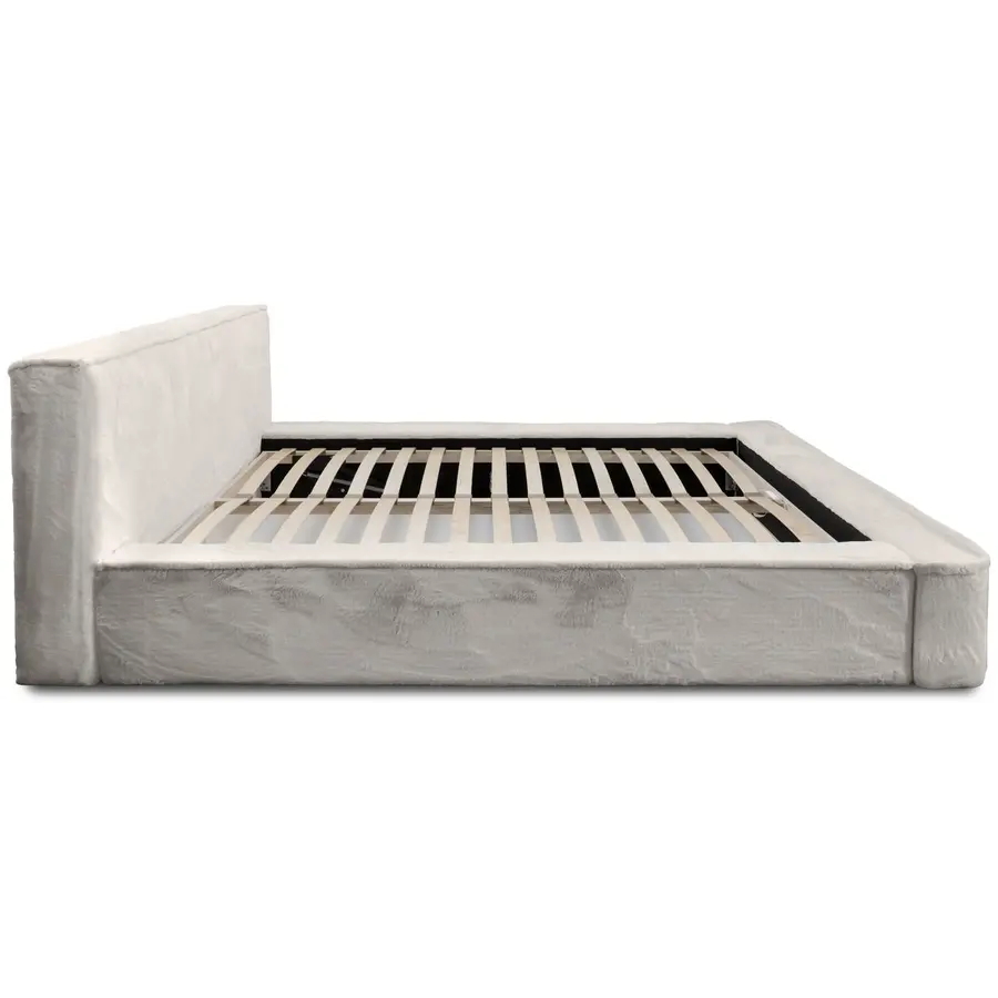 Ajsza 140 x 200 cm Gestoffeerd Bed Creme