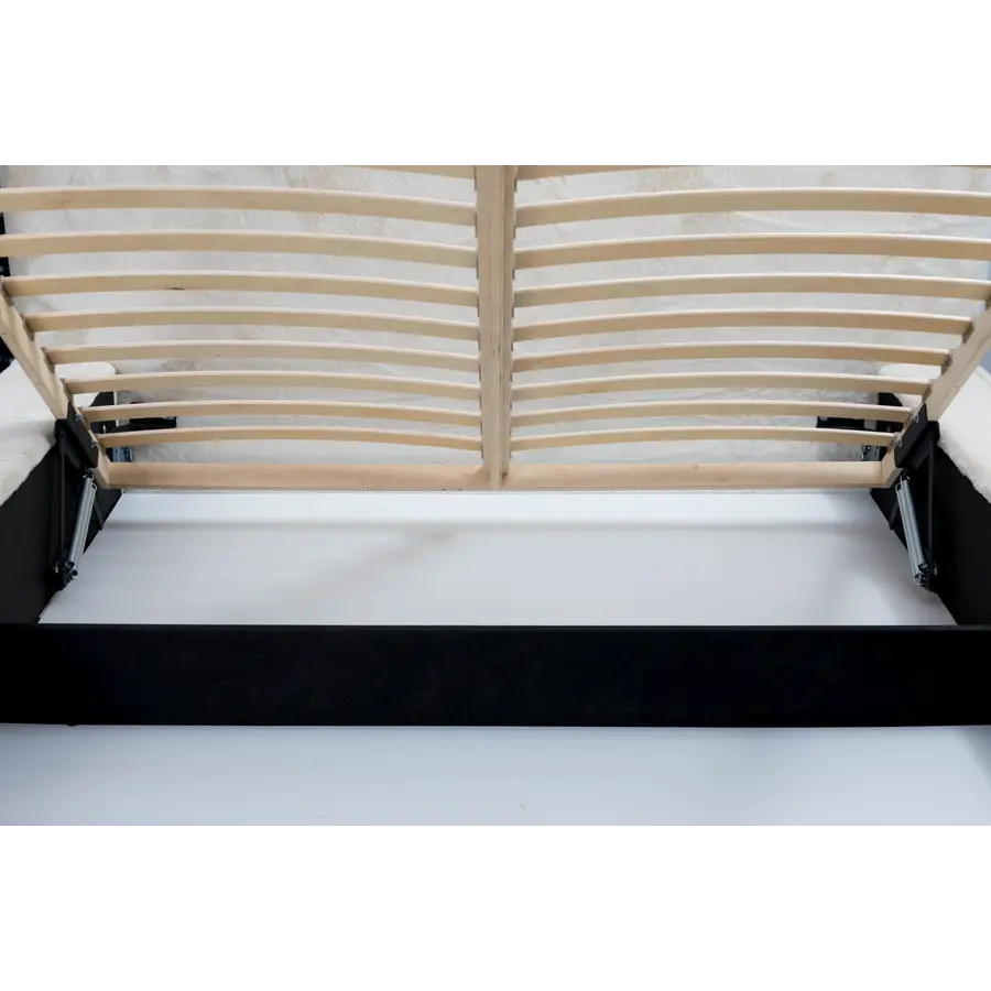 Ajsza 140 x 200 cm Gestoffeerd Bed Creme