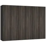 Jutzler Groevenstructuur Donker Draaideurkast 6 deuren Jutzler Groevenstructuur Donker Draaideurkast 6 deuren