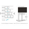 Groevenstructuur Donker/Spiegel Draaideurkast 5 deuren Groevenstructuur Donker/Spiegel Draaideurkast 5 deuren