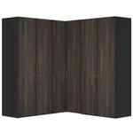 Jutzler Groevenstructuur Donker 90° Hoek Kledingkast 6 Deurs Jutzler Groevenstructuur Donker 90° Hoek Kledingkast 6 Deurs