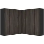 Jutzler Groevenstructuur Donker 90° Hoek Kledingkast 8 Deurs Jutzler Groevenstructuur Donker 90° Hoek Kledingkast 8 Deurs