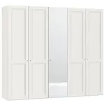 Jutzler Landhuis Wit/Spiegel Draaideurkast 5 deuren Jutzler Landhuis Wit/Spiegel Draaideurkast 5 deuren