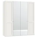 Jutzler Landhuis Wit/Spiegel Draaideurkast 4 deuren Jutzler Landhuis Wit/Spiegel Draaideurkast 4 deuren