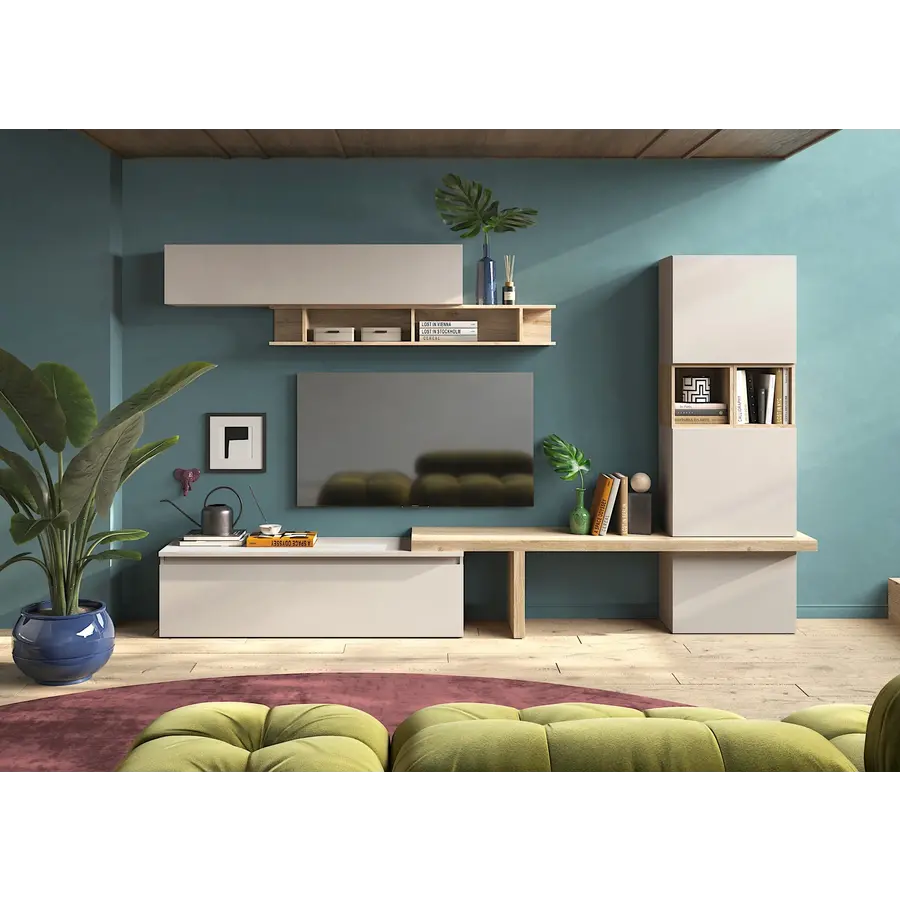 Infinity 2.0 Cashmere / Kadiz Eiken TV Meubel Set 81 Infinity 2.0 Cashmere / Kadiz Eiken TV Meubel Set 81