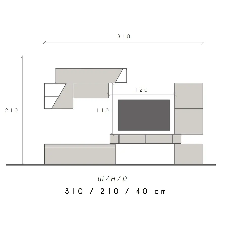 Infinity 2.0 Hoogglans Wit / Gesso TV Meubel Set 84 Infinity 2.0 Hoogglans Wit / Gesso TV Meubel Set 84