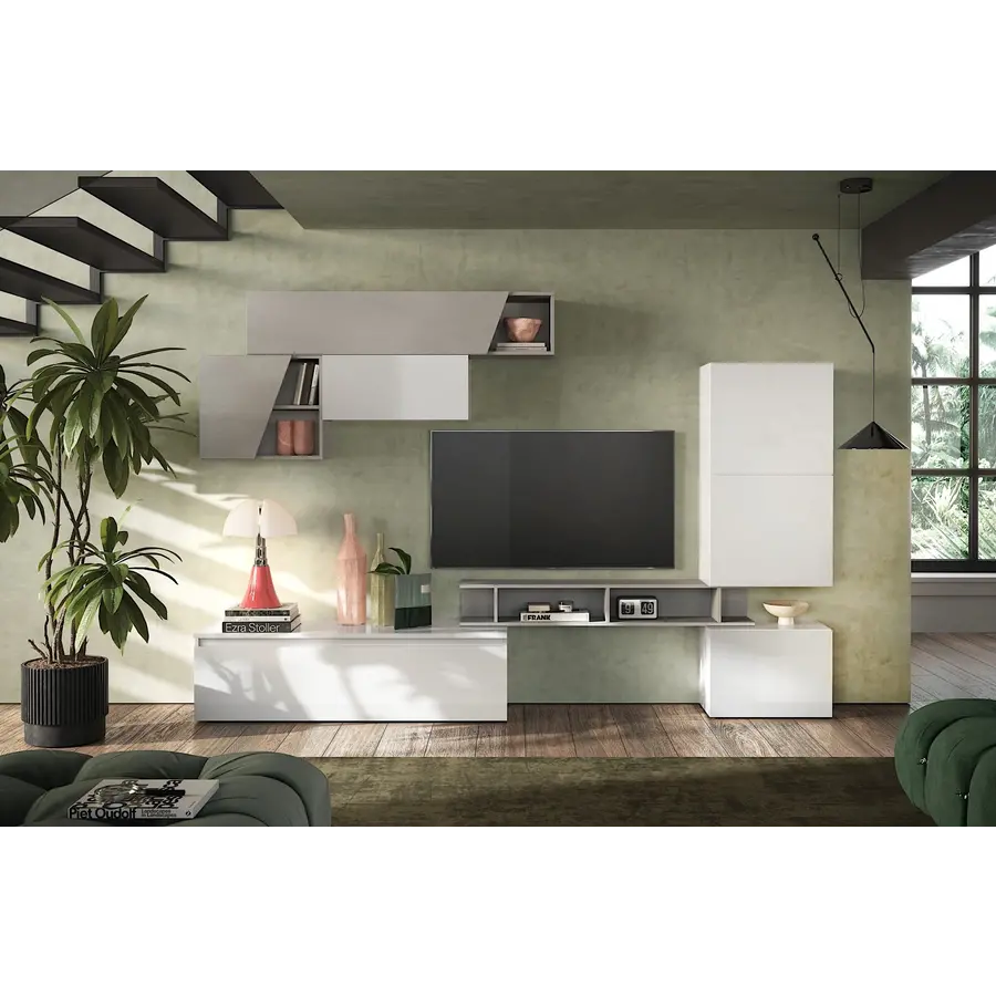 Infinity 2.0 Hoogglans Wit / Gesso TV Meubel Set 84 Infinity 2.0 Hoogglans Wit / Gesso TV Meubel Set 84