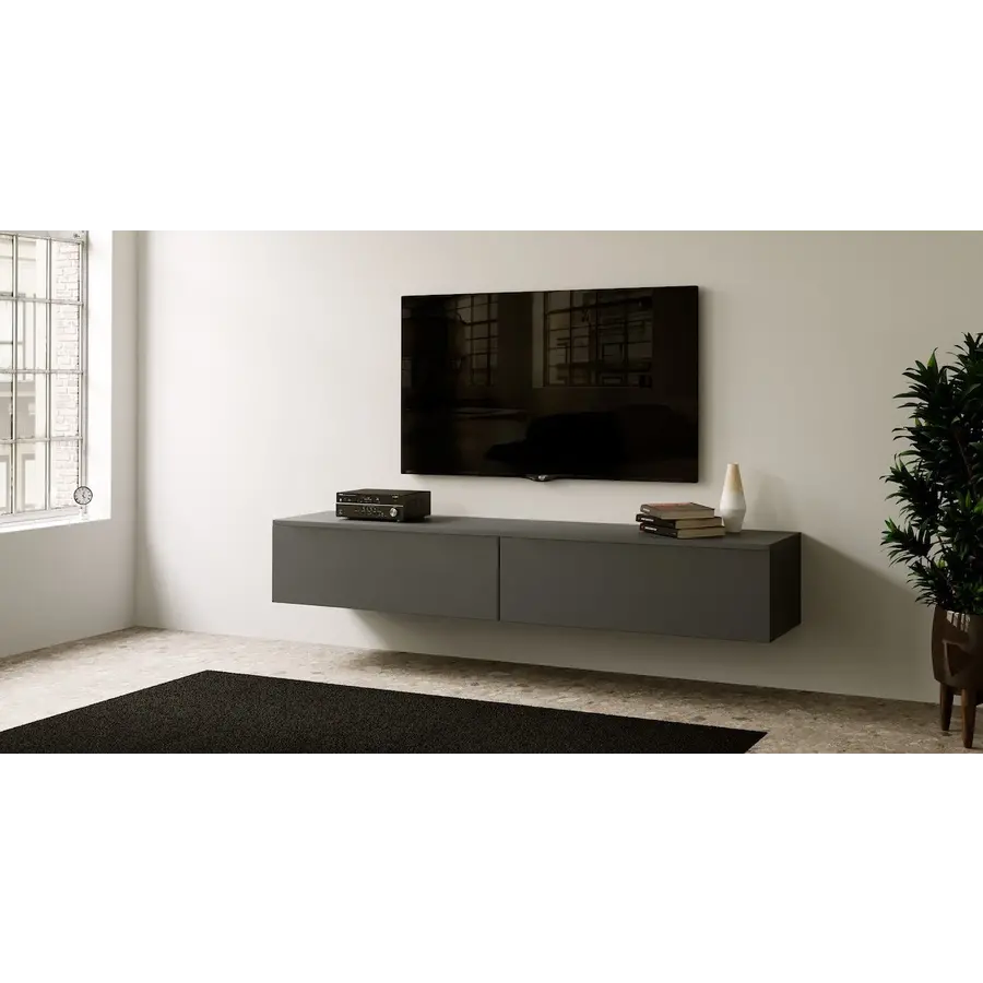 Levana Grafiet 180 cm TV Wandmeubel Levana Grafiet 180 cm TV Wandmeubel