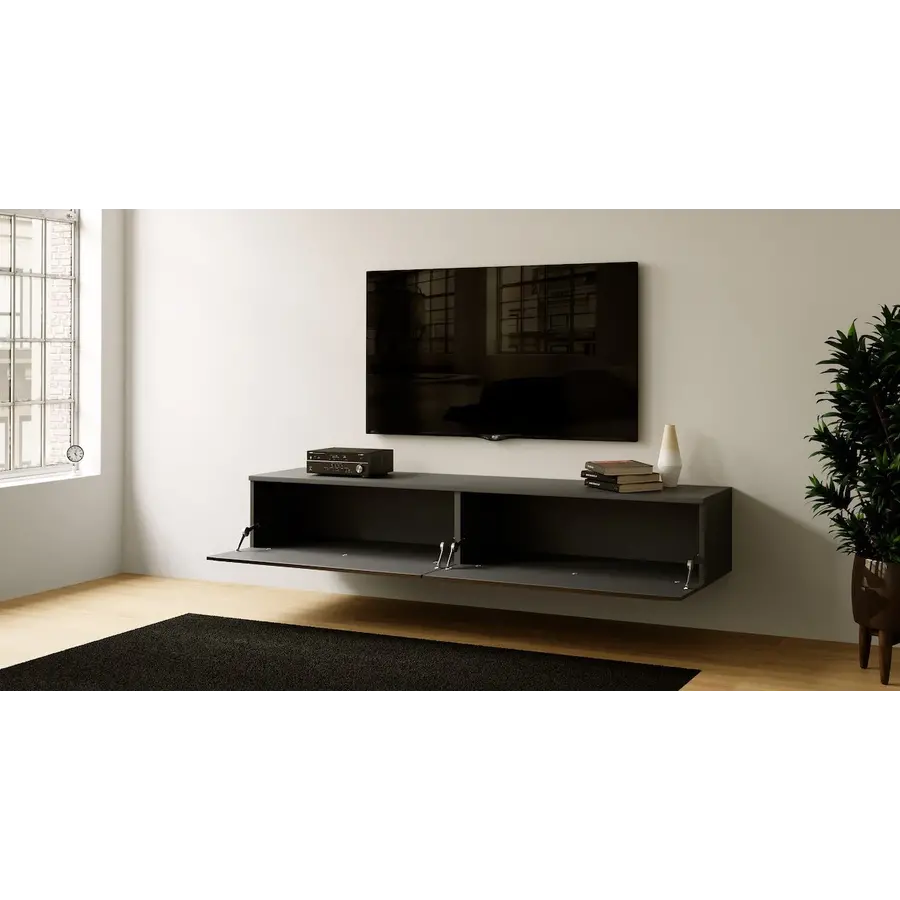 Levana Grafiet 200 cm TV Wandmeubel Levana Grafiet 200 cm TV Wandmeubel