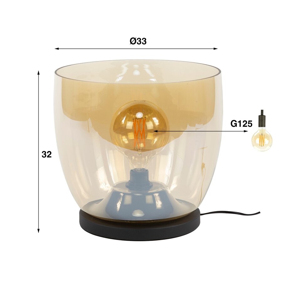 Up Glazen Vloerlamp Amber XL Up Glazen Vloerlamp Amber XL