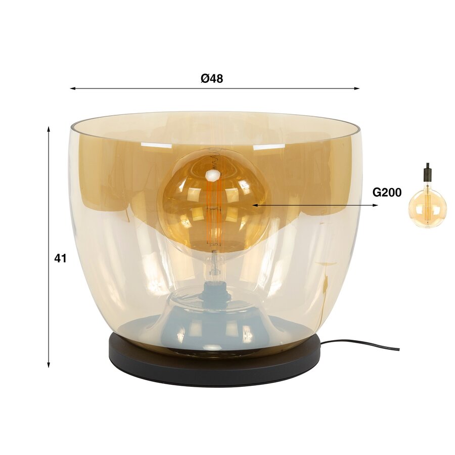 Up Glazen Vloerlamp Amber  XXL Up Glazen Vloerlamp Amber  XXL