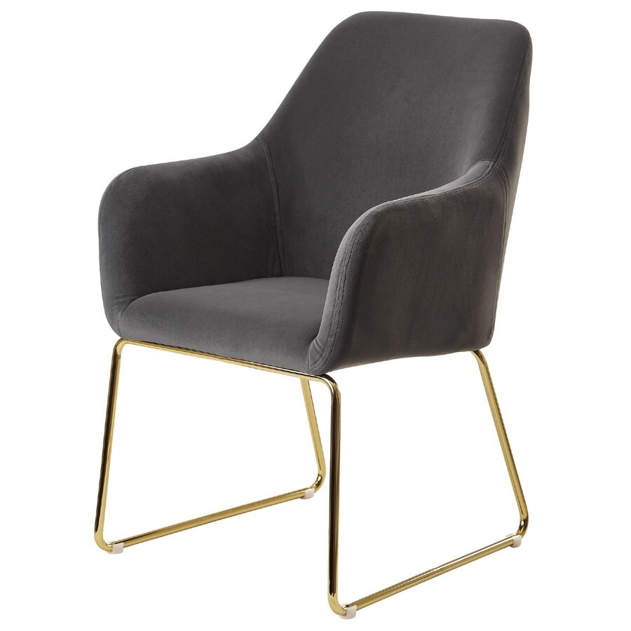 Alan Eetkamerstoel Velvet Donkergrijs Alan Eetkamerstoel Velvet Donkergrijs