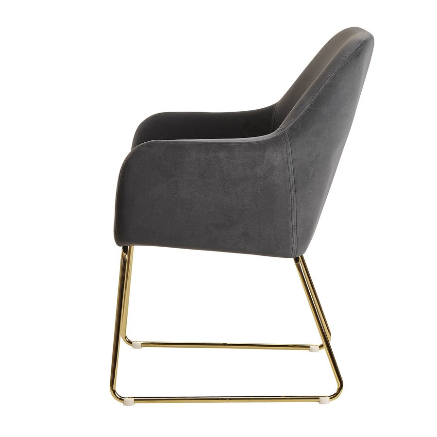 Alan Eetkamerstoel Velvet Donkergrijs Alan Eetkamerstoel Velvet Donkergrijs