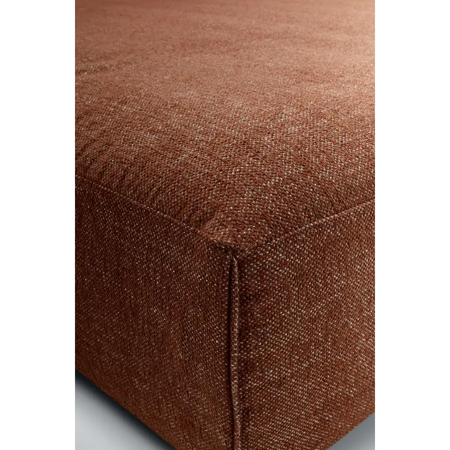 Edda 2.5-Zits Bank + Chaise Longue Koperbruin met Salontafel Edda 2.5-Zits Bank + Chaise Longue Koperbruin met Salontafel