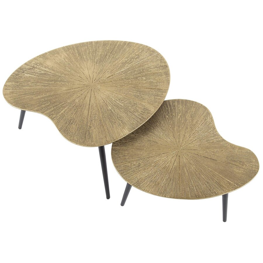 Ray Metal Salontafel Set Niervormig Ray Metal Salontafel Set Niervormig
