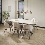 Davidi Design Romano Deens Ovaal Eettafel Travertin 180 cm Davidi Design Romano Deens Ovaal Eettafel Travertin 180 cm