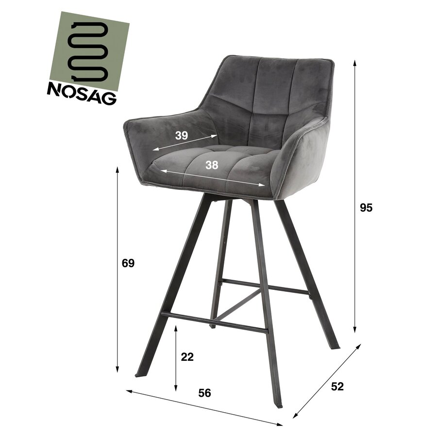 Raster Draaibare Barstoel Champagne Raster Draaibare Barstoel Champagne