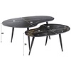 Fossil Keramiek Salontafel Set Niervormig