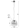 Drift Glazen Hanglamp XL Gerookt Grijs