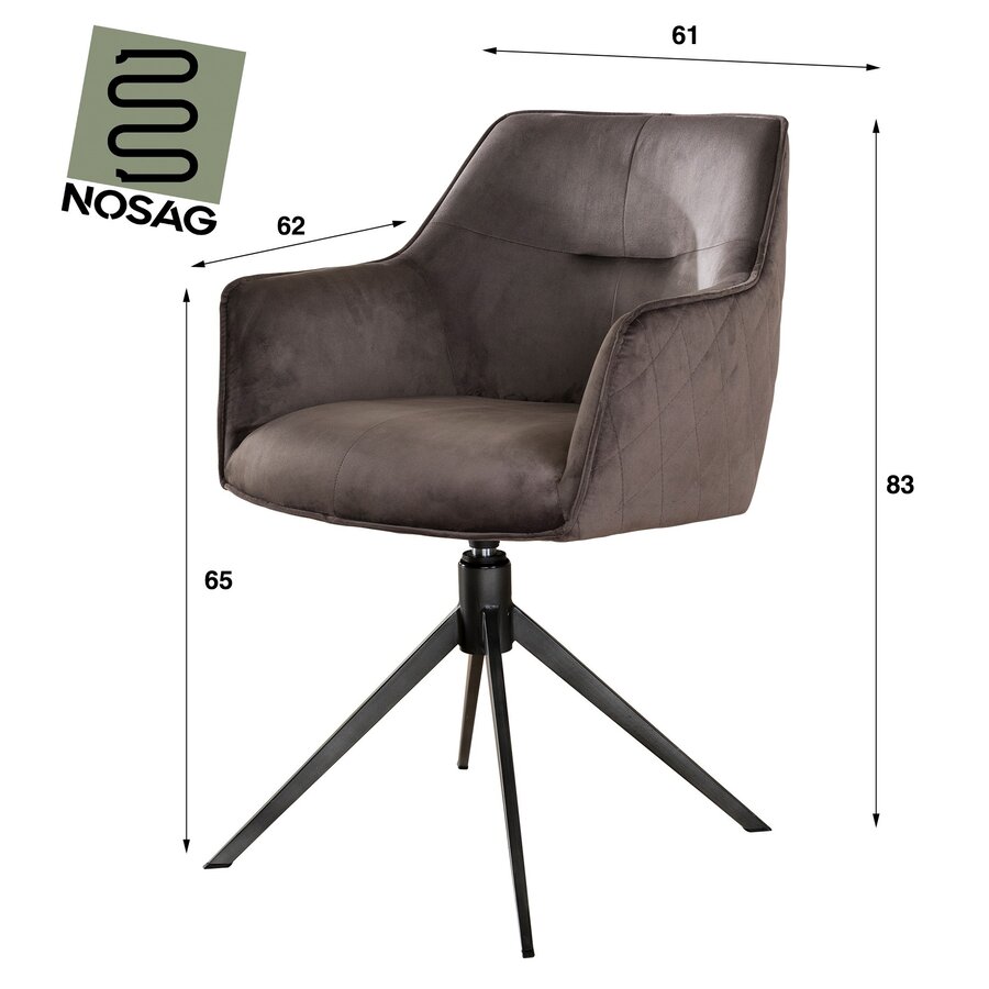 Pull Taupe Draaistoel Pull Taupe Draaistoel