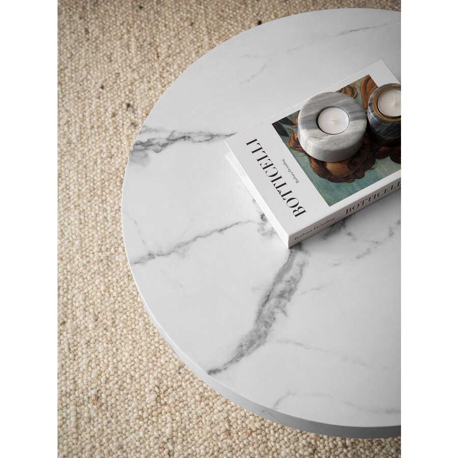Avento Marmer Wit Salontafel Rond