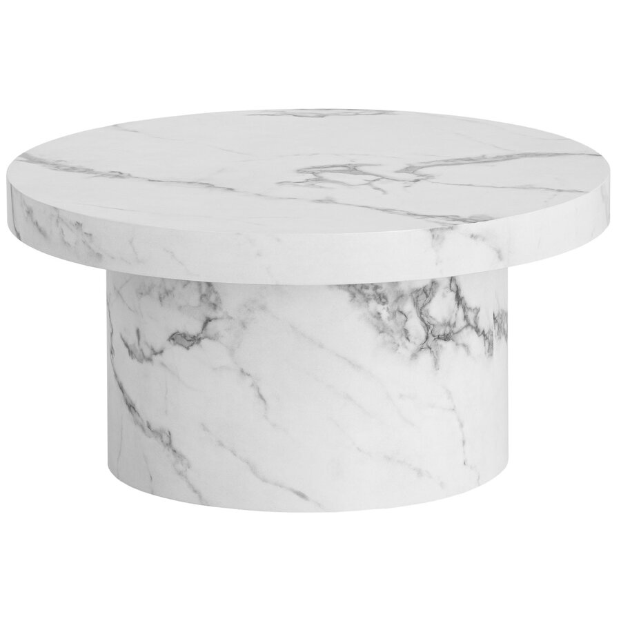 Avento Marmer Wit Salontafel Rond