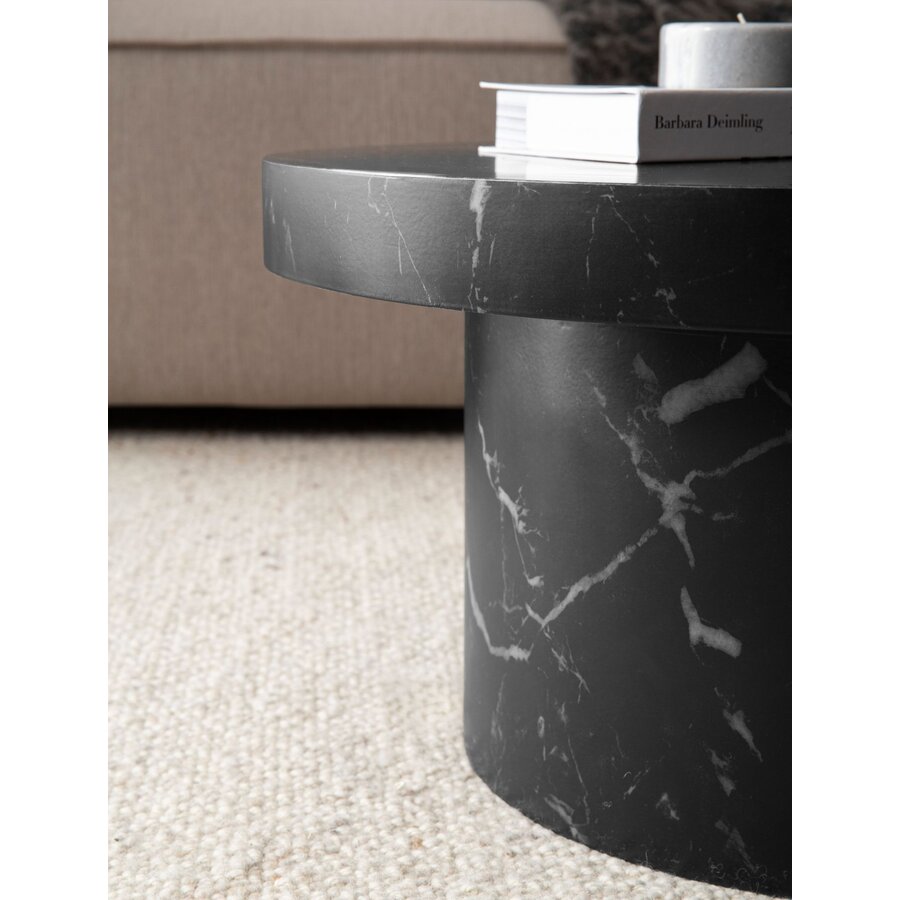 Avento Marmer Zwart Salontafel Rond Avento Marmer Zwart Salontafel Rond
